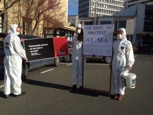 Shell Protest in Dunedin