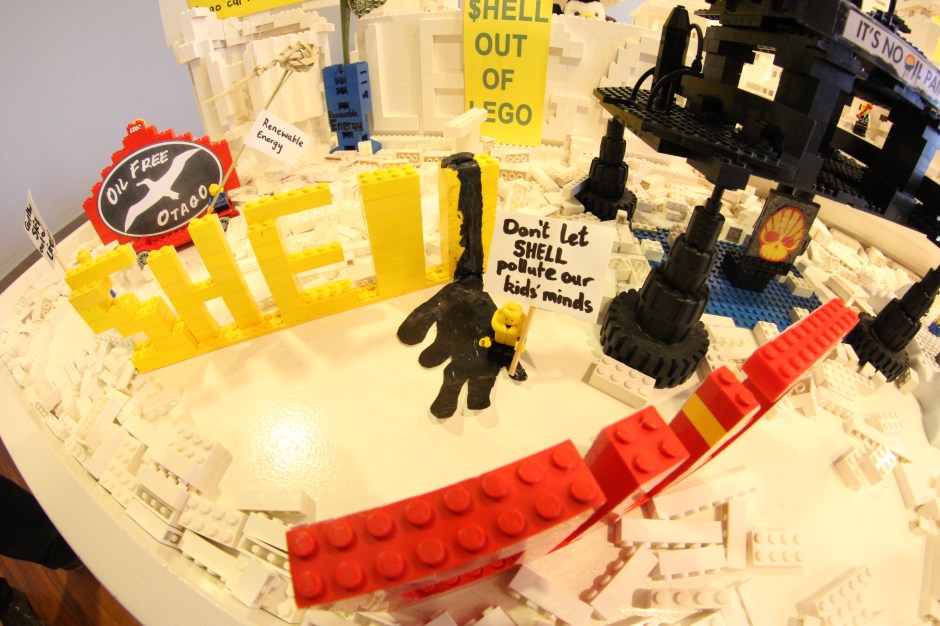 Oil Free Otago Lego Protest