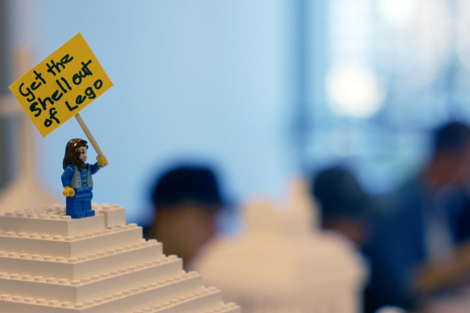 Oil Free Otago Lego Protest