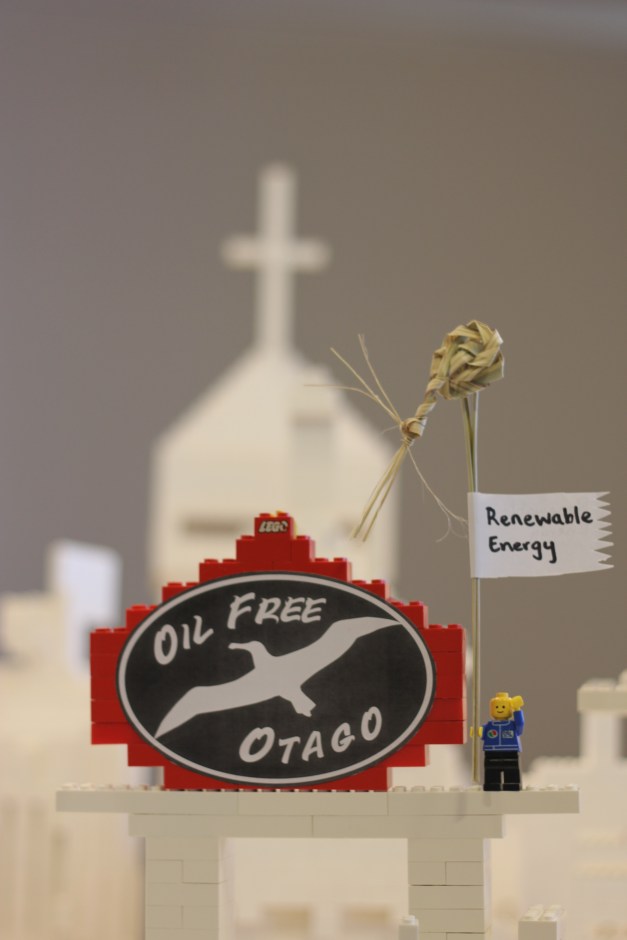 Oil Free Otago Lego Protest